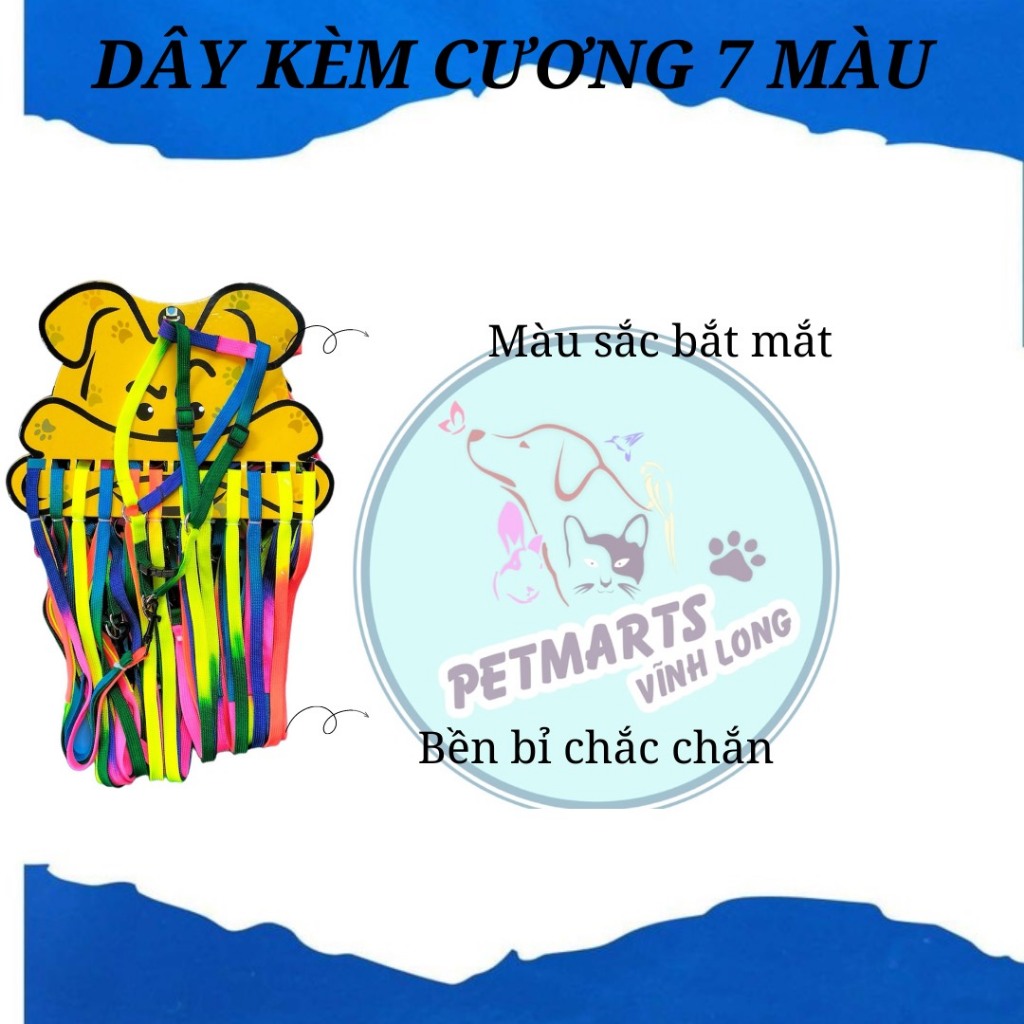 Dây yếm 7 màu cho chó