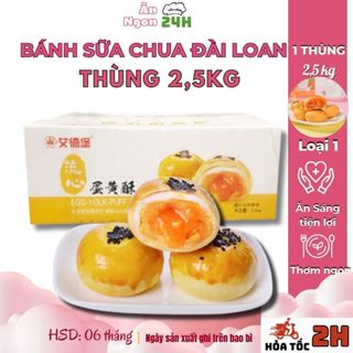 Thùng bánh trứng chảy ngàn lớp 2,5kg Đài Loan,bánh Mochi nhân trứng muối cực ngon ăn không ngán, date luôn tươi mới