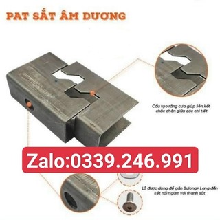 Ngàm pát sắt răng cưa âm dương lắp ráp bàn ghế sắt xếp gọn 20x40, 25x50mm
