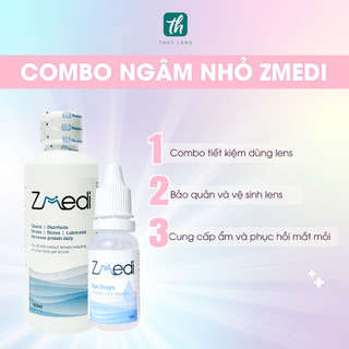Nước ngâm và nhỏ mắt lens Zmedi THÚY LENS dùng rửa kính áp tròng hỗ trợ bảo vệ mắt