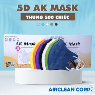 5D AK MASK - Thùng 500 Chiếc Khẩu Trang 3 Lớp Kháng Khuẩn