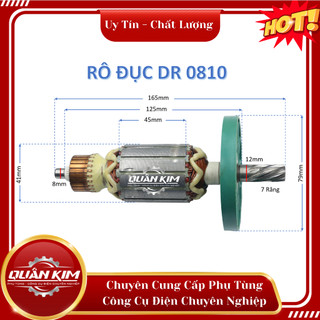Rotor/ruột đục DR 0810 tặng kèm chổi than