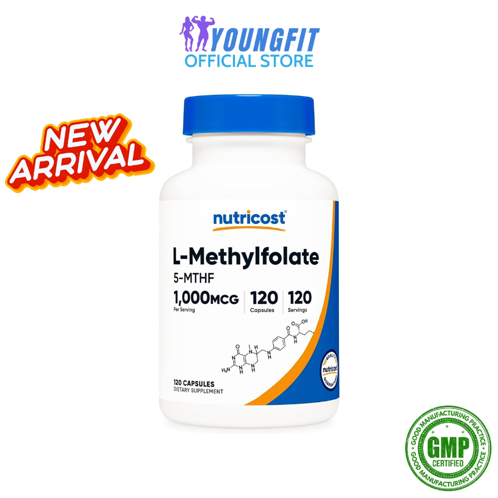 Viên Uống Methyl Folate 5-MTHF Nutricost Nhập Mỹ Tăng Cường Sức Khỏe Tế Bào Hỗ Trợ Hệ Tuần Hoàn (120 viên) - YoungFit