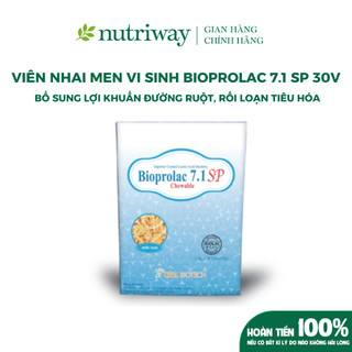 Viên nhai men vi sinh Bioprolac chewable 7.1 Nutriway hỗ trợ giảm rối loạn tiêu hoá do loạn khuẩn đường ruột
