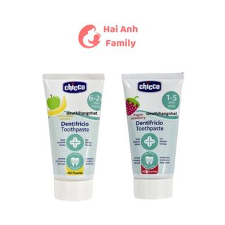 Kem đánh răng cho bé từ 6 tháng tuổi, nuốt được - Chicco