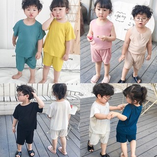 Bộ cộc tay cho bé ❤️comimo❤️bộc cộc tay thun lạnh minky mom trơn basic cho bé từ 5-18kg