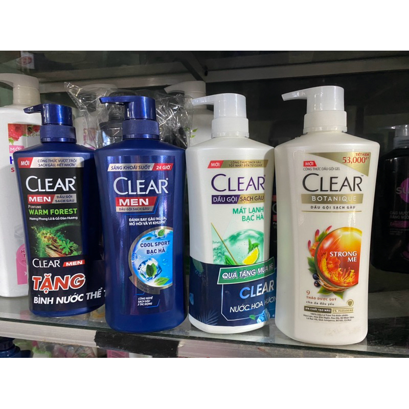 Dầu gội sạch gàu Clear bạc hà - Clear men - Clear thảo dược 680ml