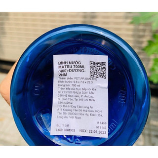 BÌNH NƯỚC DUY TÂN 700ML hàng KM Vinamilk