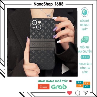 Ốp lưng iphone nhựa tpu dẻo, viền vuông in hình lv