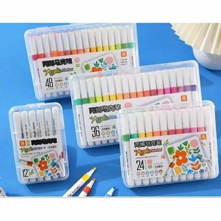 Bút màu acrylic maker 12/24/36/48/60 cao cấp, màu tươi sáng_ bút lông màu