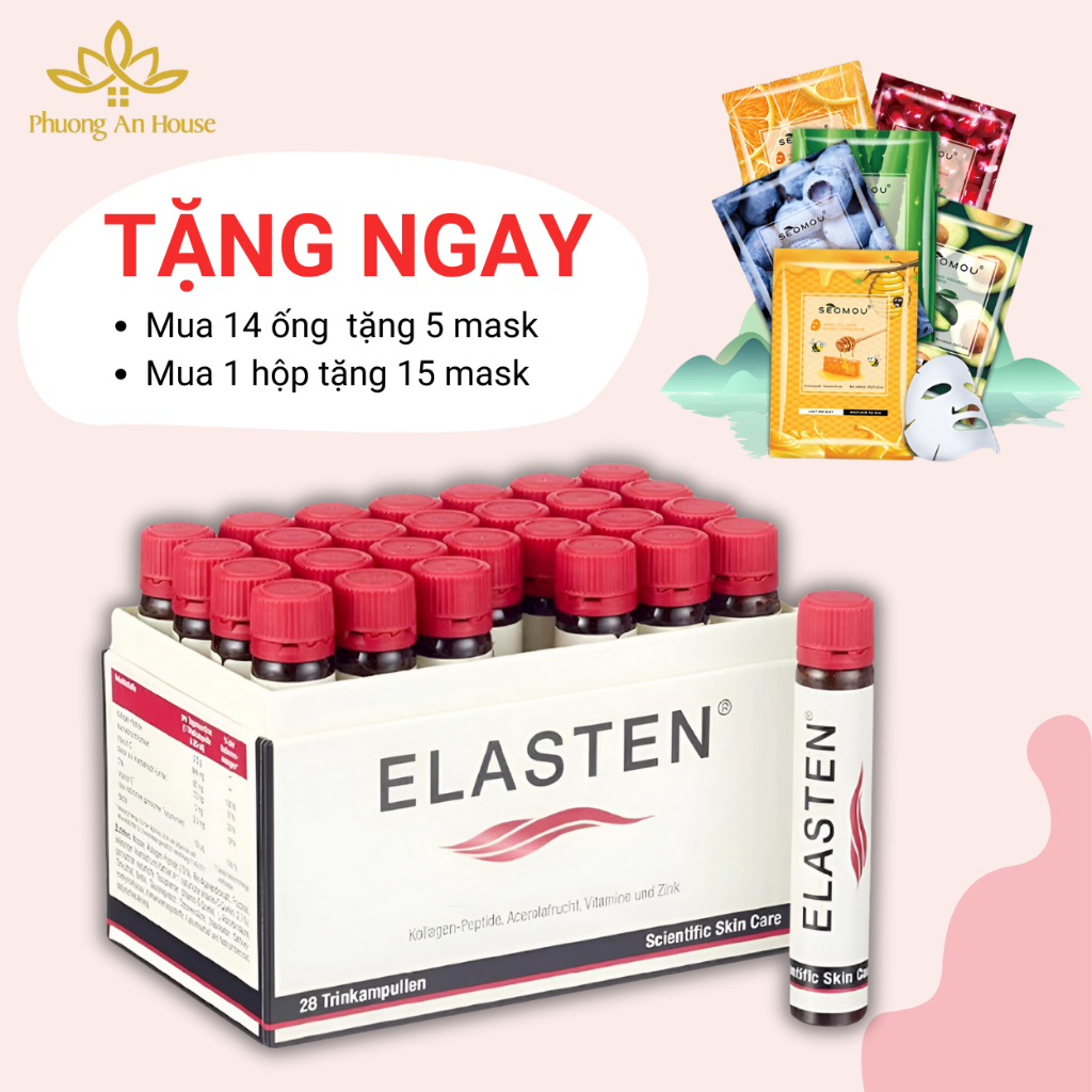 [Voucher+Gift] Nước uống Collagen Elasten dưỡng đẹp da