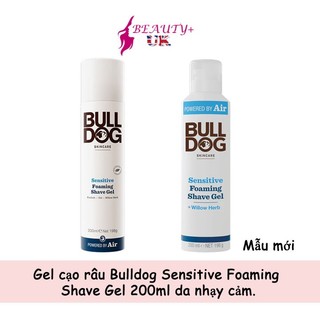 Gel cạo râu Bulldog Sensitive Foaming Shave Gel 200ml da nhạy cảm