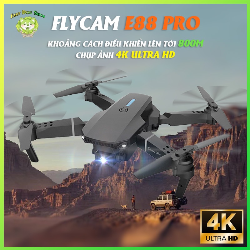 Flycam Tránh chướng ngại vật camera kép góc rộng độ phân giải cao 4K Truyền tín hiệu wifi 5G Chuyến bay thành phố