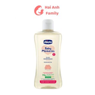Dầu mát-xa cho bé chiết xuất hạt bông 0m+ chicco 200ml