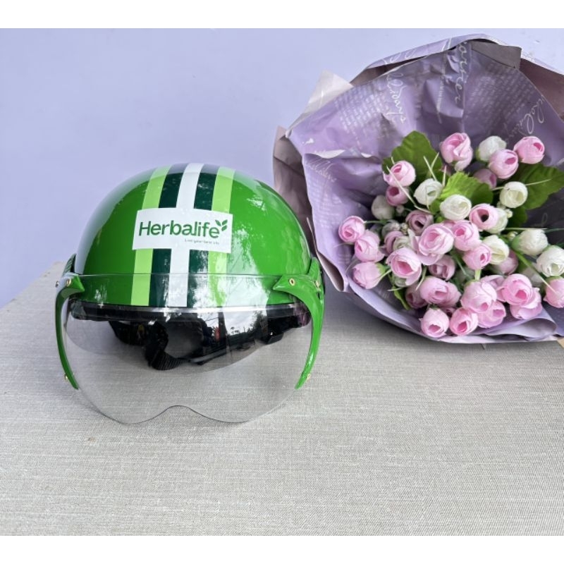 mũ bảo hiểm có kính chắn herbalite