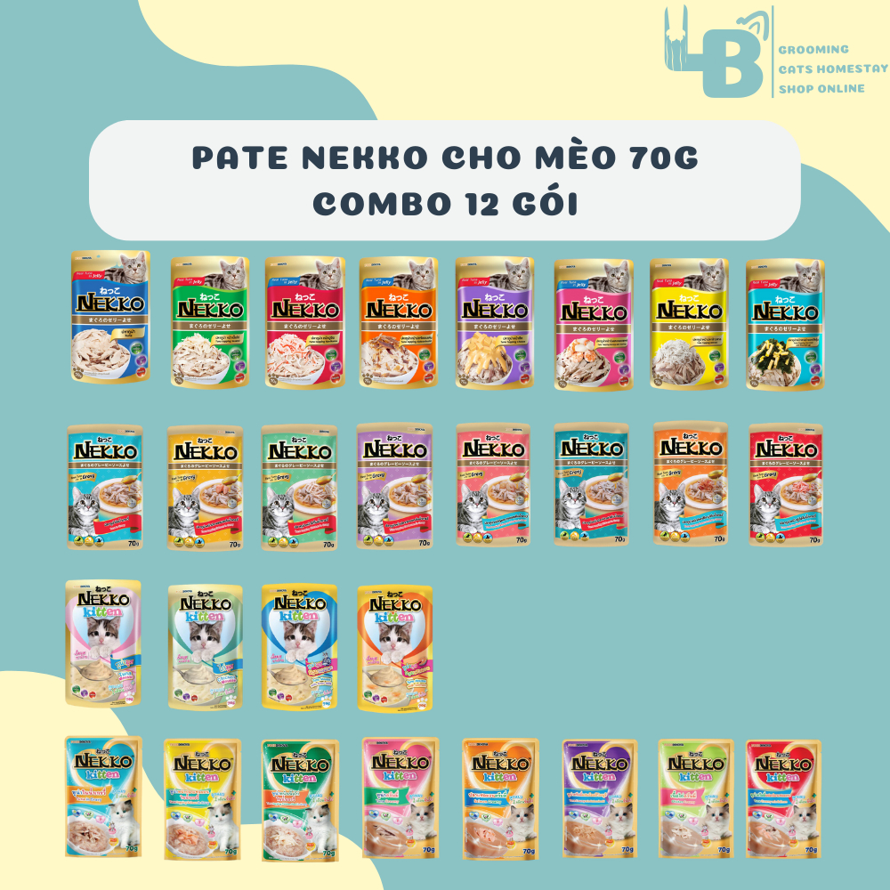 [12 gói] Pate Nekko 70g cho Boss Meow