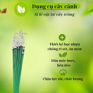 Móc treo bọc nhựa chống rỉ Hoa Lan Đông La dài 80cm chuyên treo chậu lan, cẩm cù