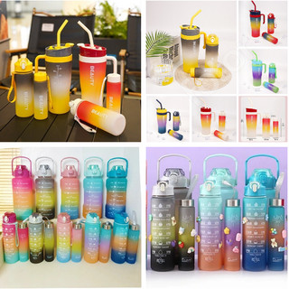 Bộ 3 cốc quai cầm beauty - 3 bình nhắc nhở theo giờ