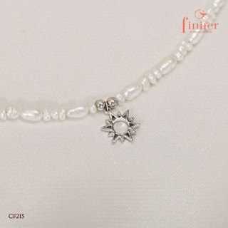 Chuỗi cổ ngọc trai thật, bạc quý kim với thiết kế tinh xảo, thanh lịch - CF215 - Finifer by Hoang Gia Pearl