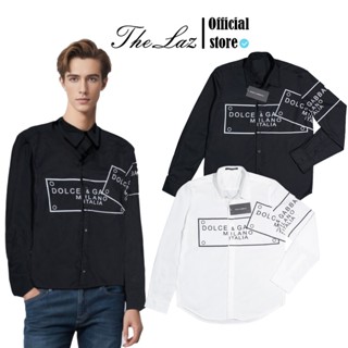 Áo Sơ Mi DG Đôn Chề In Hình Hoạ Tiết Tay Dài Unisex, Vải Dày Mịn 100%