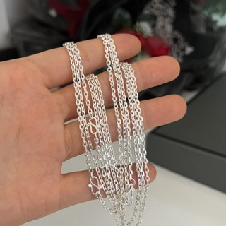 Dây chuyền Bạc ta bé Trai 2 3 4 5 6 7 8 9 10 tuổi - Vòng cổ dạng xích Vuông trơn tinh giản - Bạc thật TTA Jewelry DC024