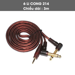 Dây chuyển từ jack 3.5 ly ra 2 đầu 6 ly dài 3 mét