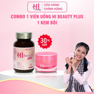 Combo 1 Hộp Viên Uống HiBeauty Plus & 1 Sản Phẩm Dưỡng Da Hàng Ngày HiBeauty mờ nám chống lão hóa