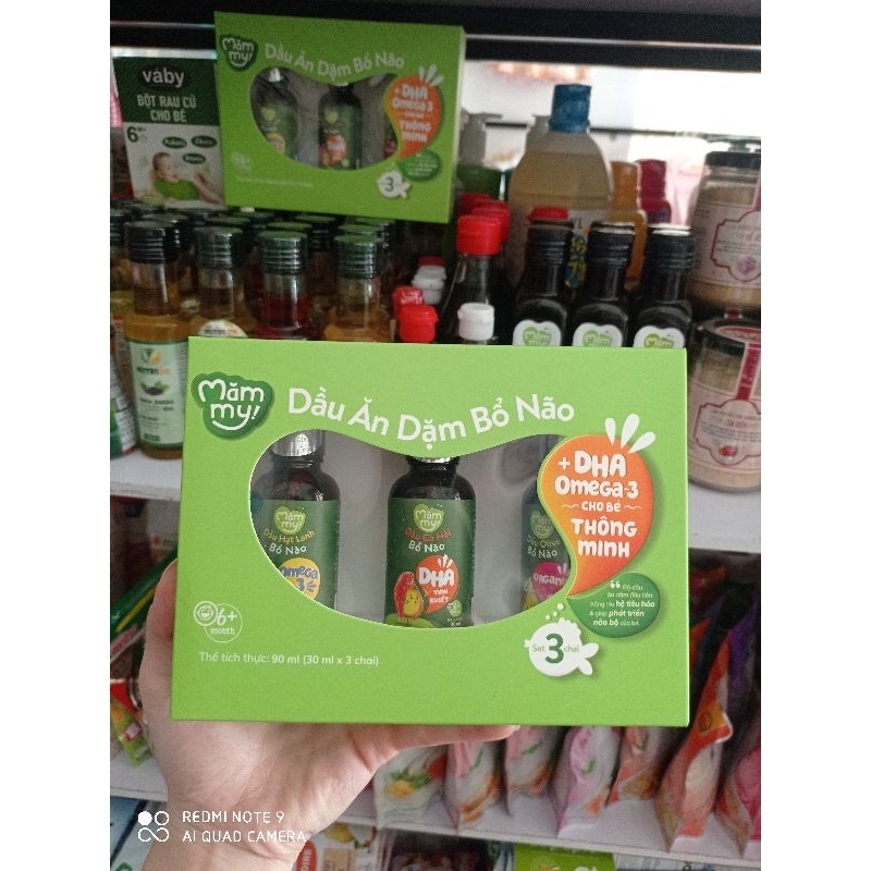 Set 3c dầu ăn dặm Mămmy Oliu/Hạt lanh/Cá hồi
