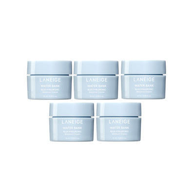 [HB gift] Bộ 5 Kem Dưỡng Ẩm Water Bank Blue Hyaluronic Moisture Cream 50ml (Da Thường Và Da Khô) 10mlx5
