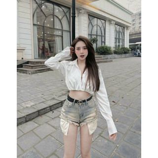 SƠ MI CROPTOP [hình shop chụp thật]