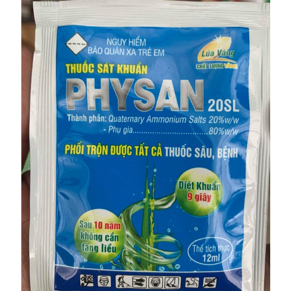 THUỐC SÁT KHUẨN PHYSAN 20SL TRỪ BỆNH THỐI NHŨN - GÓI 12ML Đa Năng, Tiện Dụng