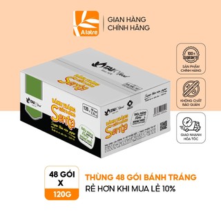 Thùng Bánh Tráng Vuông Siêu Mỏng Senta  120G x 48 Gói - Mỏng, Dai Tự Nhiên, Không Cần Nhúng Nước