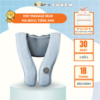 Máy Massage Vai Gáy Bear Mát Xa Đấm Lưng Làm Nóng Bằng Tia Hồng Ngoại Cao Cấp - MA-B01V1