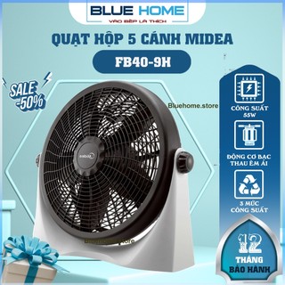 Quạt hộp midea fb40-9h, công suất 55w - 5 cánh 40cm, động cơ bạc thau, bảo hành 1 năm