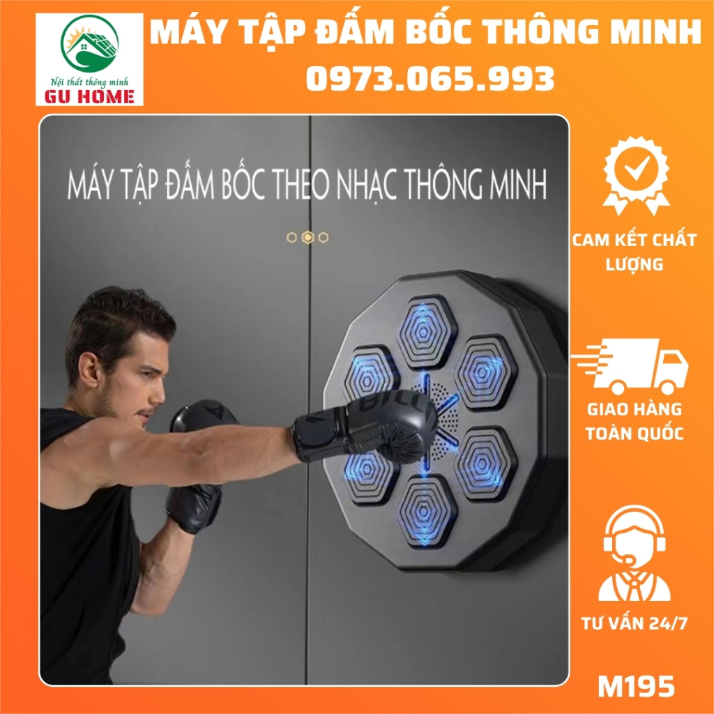 Máy Đấm Bốc Tại Nhà Máy Đấm Boxing Theo Nhạc Thông Minh Bluetooth Thế Hệ Mới, Thiết bị tập thể dục tại nhà M195