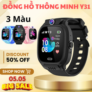Đồng Hồ Thông Minh Trẻ Em Y31, Lắp Sim Nghe Gọi - Định Vị Cảnh Báo Nguy Hiểm,Có Tiếng Việt [Bảo hành 6 tháng]