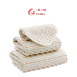 Tấm lót chống thấm cotton hữu cơ tự nhiên 4 lớp, thoáng khí