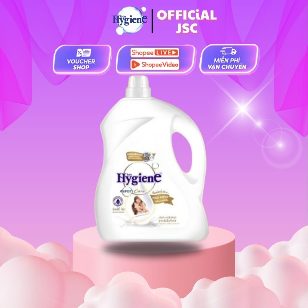 Nước Xả Vải Hygiene Thái Lan Giặt Xả Quần Áo Milky Touch Milk Serum Expert Care Màu Trắng 3500ml ..,