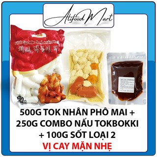 500G BÁNH GẠO NHÂN PHÔ MAI GÓI ĐỎ + 100G SỐT + COMBO 250G CHẢ CÁ, XÚC XÍCH, CÁ VIÊN