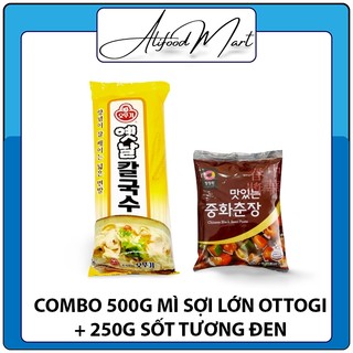 (COMBO MÌ TƯƠNG ĐEN) 500GR MÌ SỢI LỚN OTTOGI + 250GR SỐT TƯƠNG ĐEN (alifoodmart)