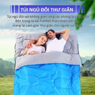 Túi ngủ đơn/ đôi người lớn mang đi du lịch Ngoài Trời Cắm Trại tiện lợi - DCP31