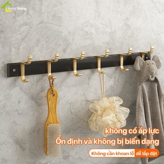 Thanh móc DION, móc treo quần áo, kệ treo khăn nhà tắm, giá để đồ nhà tắm dán tường chắc chắn