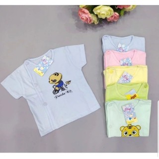 Áo cộc sơ sinh vải cotton cho bé 3-8kg , acj