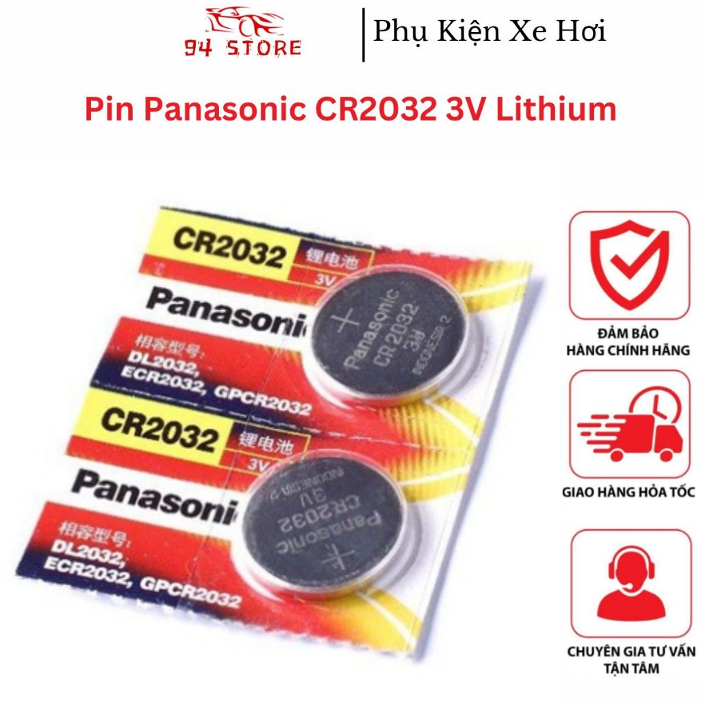 Pin Panasonic CR2032 3V Lithium - Pin cúc khuy áo...94Store