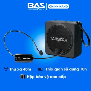 Máy trợ giảng không dây UHF Takstar E261W, công suất 25W, khoảng cách truyền 40m, kèm mic cầm tay hoặc gài đầu, BH 12T