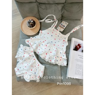 Bikini 2 mảnh chấm bi bé gái