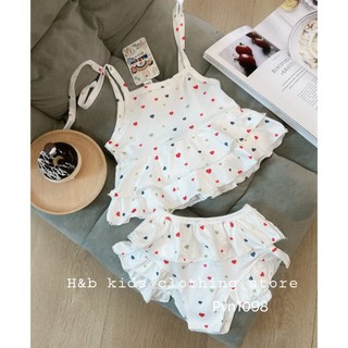 Bikini 2 mảnh chấm bi bé gái