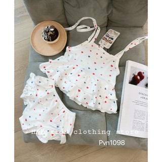 Bikini 2 mảnh chấm bi bé gái