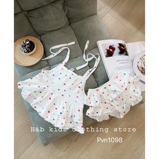 Bikini 2 mảnh chấm bi bé gái