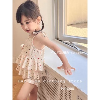Bikini 2 mảnh chấm bi bé gái
